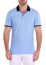 211817 - Blue Solid Polo Shirt