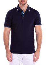 211817 - Navy Solid Polo Shirt