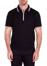 211819 - Black Zipper Polo Shirt