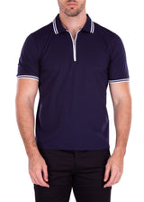211819 - Navy Zipper Polo Shirt