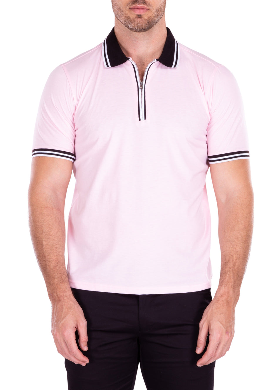 211819 - Pink Zipper Polo Shirt