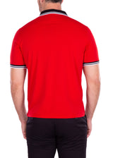 211819 - Red Zipper Polo Shirt