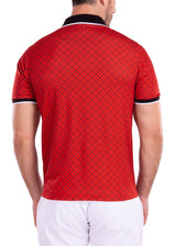 211831 - Red Printed Polo Shirt