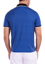 211832 - Blue Printed Polo Shirt