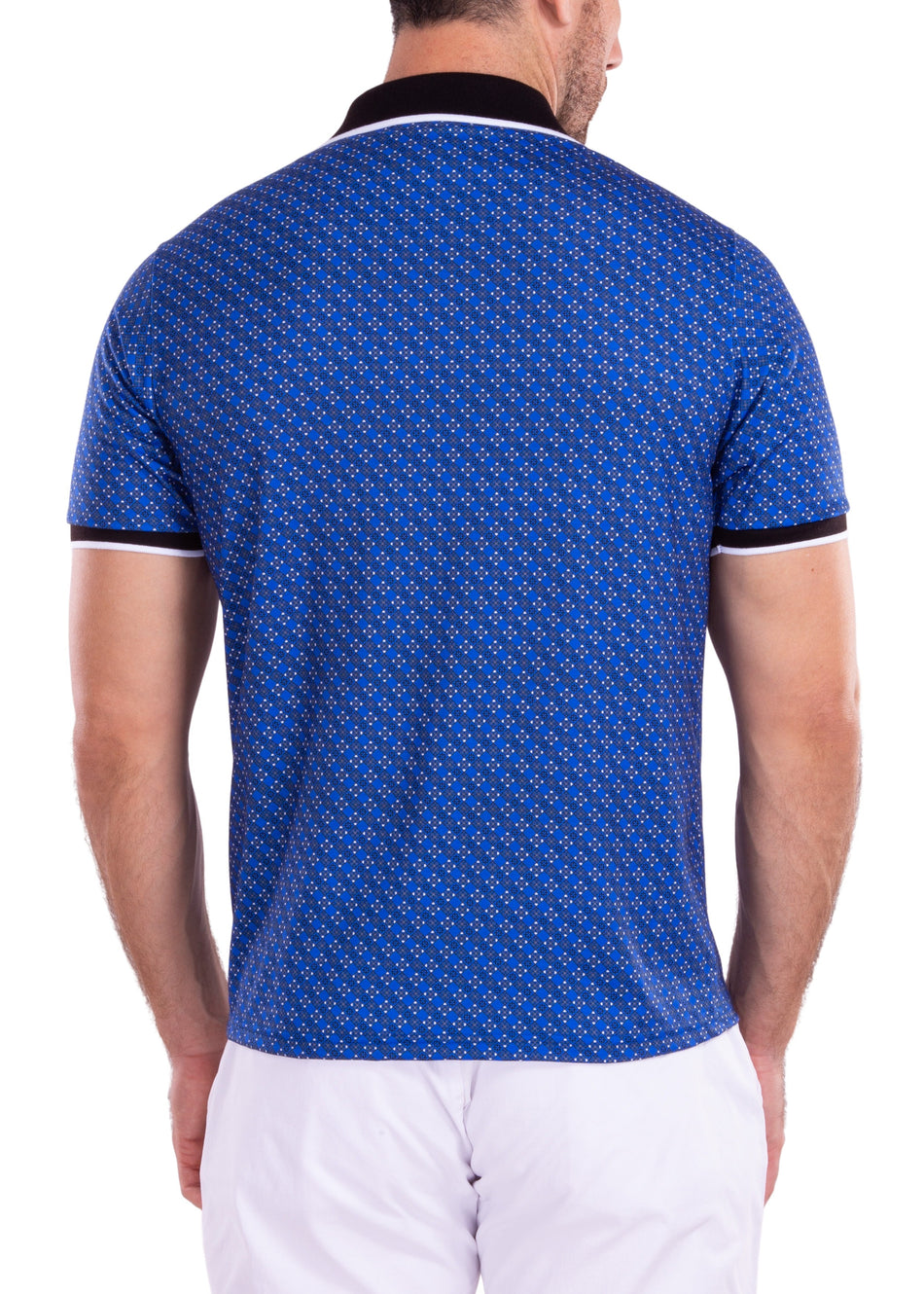 211832 - Blue Printed Polo Shirt