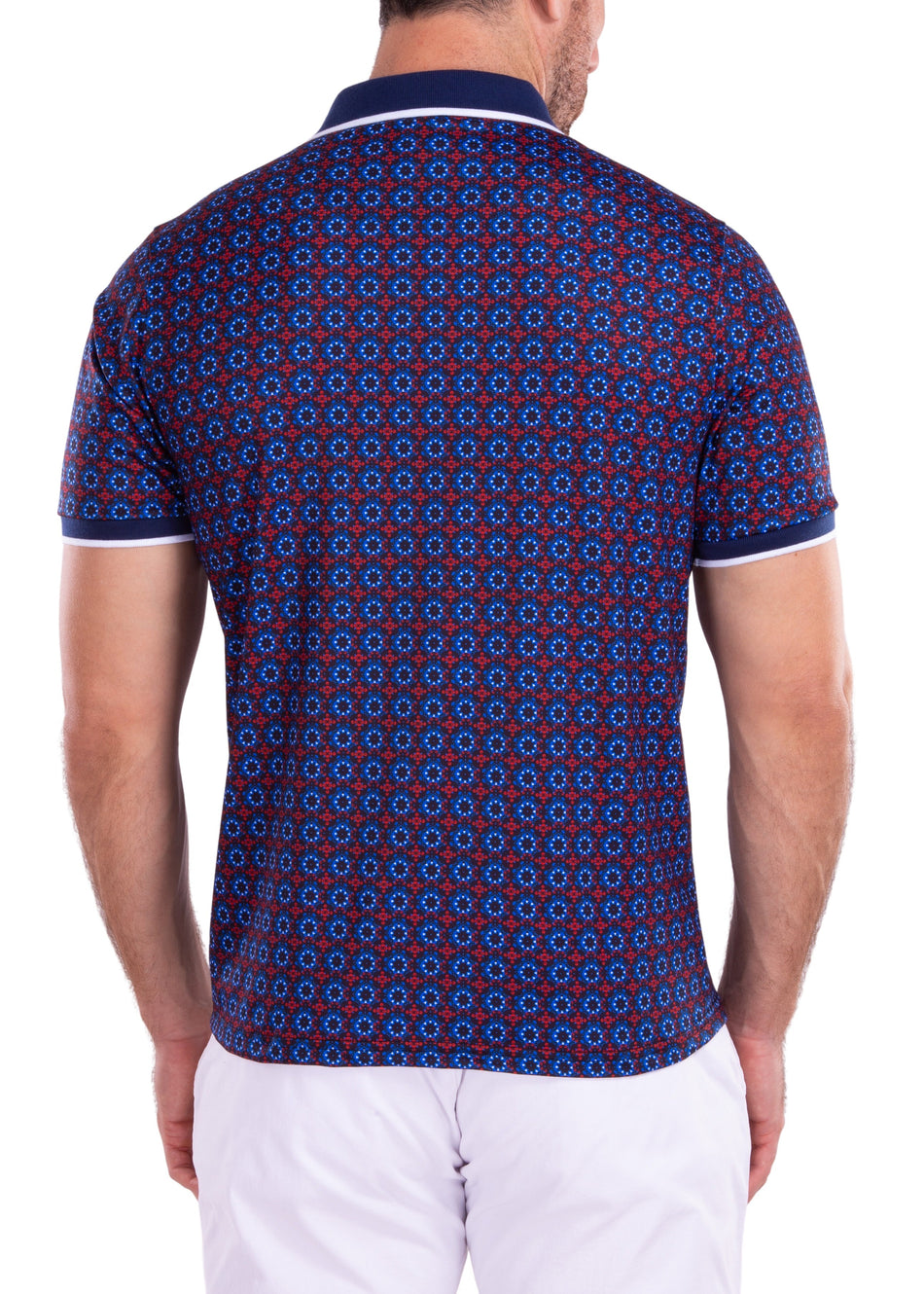 211833 - Navy Printed Polo Shirt