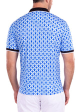 211834 - Blue Printed Polo Shirt