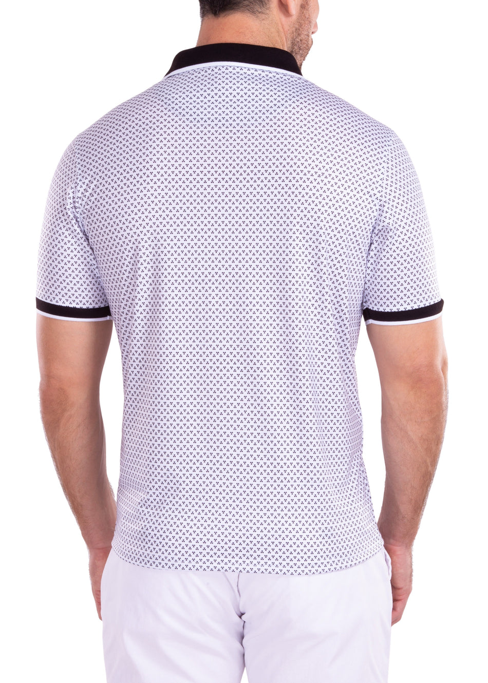 211835 - White Printed Polo Shirt
