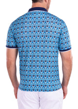 211838 - Turquoise Printed Polo Shirt