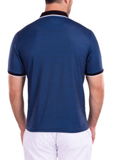 211839 - Navy Printed Polo Shirt