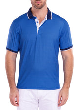 211841 - Blue Printed Polo Shirt