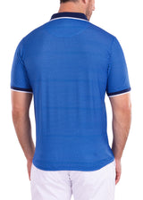 211841 - Blue Printed Polo Shirt