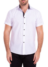 212128 - White Button Up Short Sleeve Dress Shirt