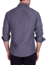 212252 - Men's Black Button Up Long Sleeve Dress Shirt