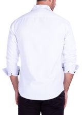 212252 - Men's White Button Up Long Sleeve Dress Shirt