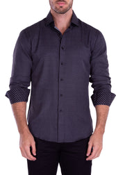 212254 - Men's Black Button Up Long Sleeve Dress Shirt
