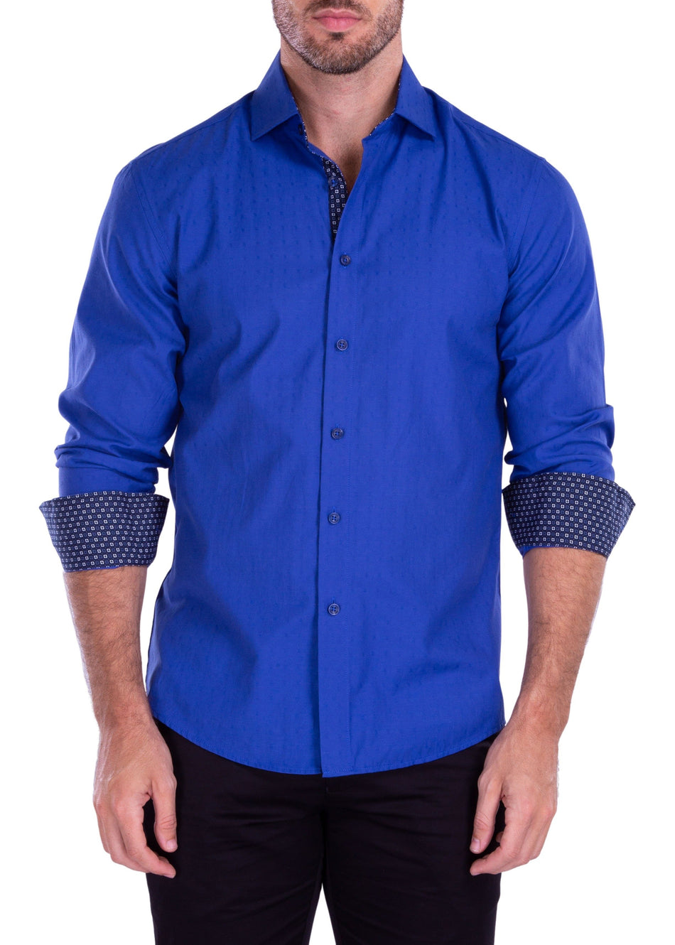 212256 - Men's Royal Button Up Long Sleeve Dress Shirt