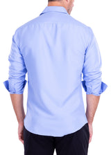 212350P - Light Blue Solid Long Sleeve Shirt