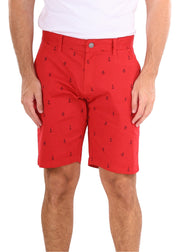 213103 - Red Printed Shorts