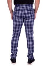 213114 - Navy Plaid Pants