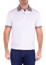 221802  - White Half Button Polo Shirt