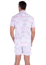 Flamingo Print Set White (222026/223117)