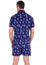 223123 - Navy Tropical Print Shorts