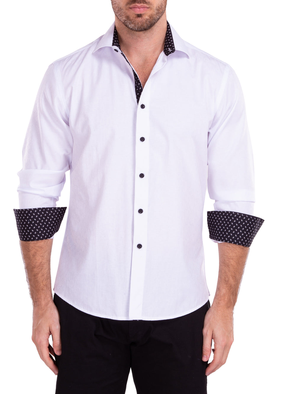 222222 - White Button Up Long Sleeve Dress Shirt