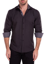 222226 - Black Button Up Long Sleeve Dress Shirt