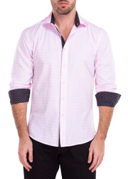 222226 - Pink Button Up Long Sleeve Dress Shirt