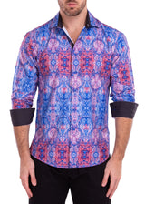 222239 - Blue Button Up Long Sleeve Dress Shirt