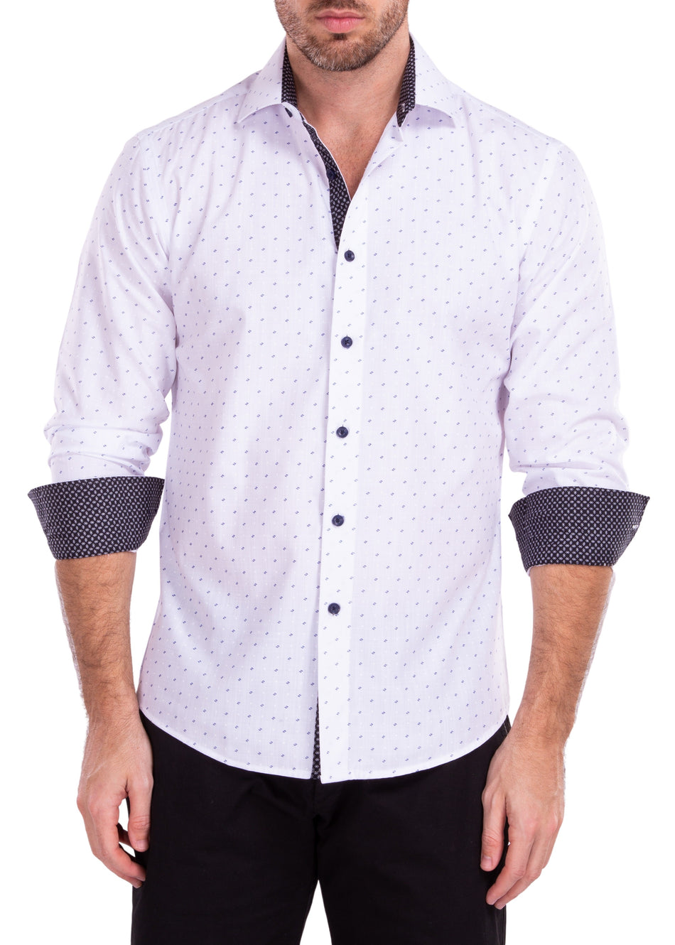 222242 - White Button Up Long Sleeve Dress Shirt