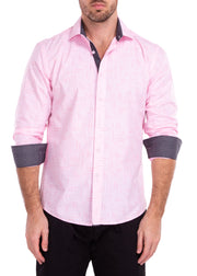222243 - Pink Button Up Long Sleeve Dress Shirt
