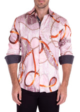 222257- Pink Button Up Long Sleeve Dress Shirt