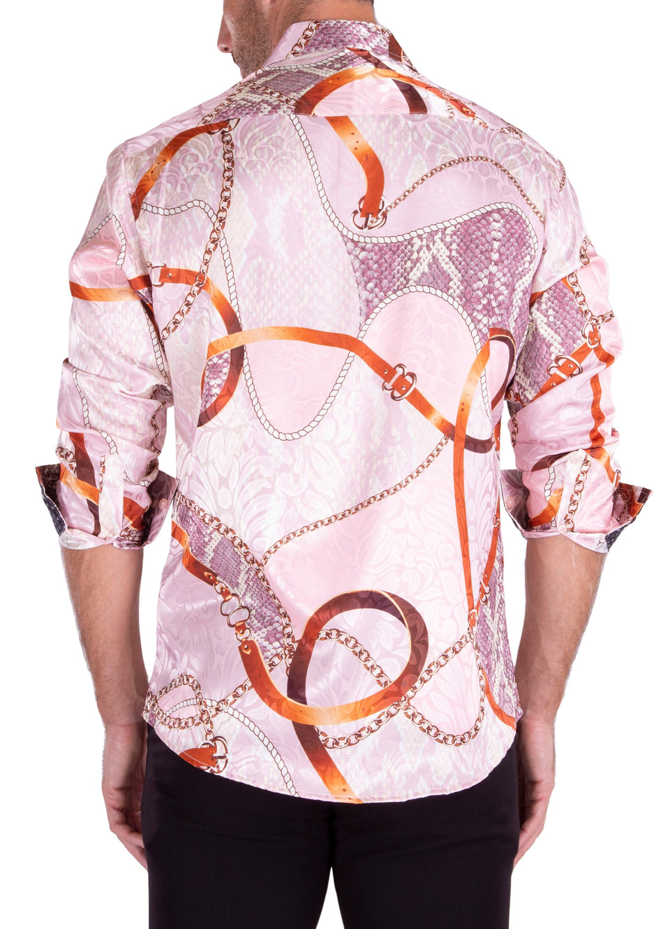 222257- Pink Button Up Long Sleeve Dress Shirt
