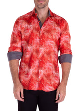 222262 - Red Button Up Long Sleeve Dress Shirt
