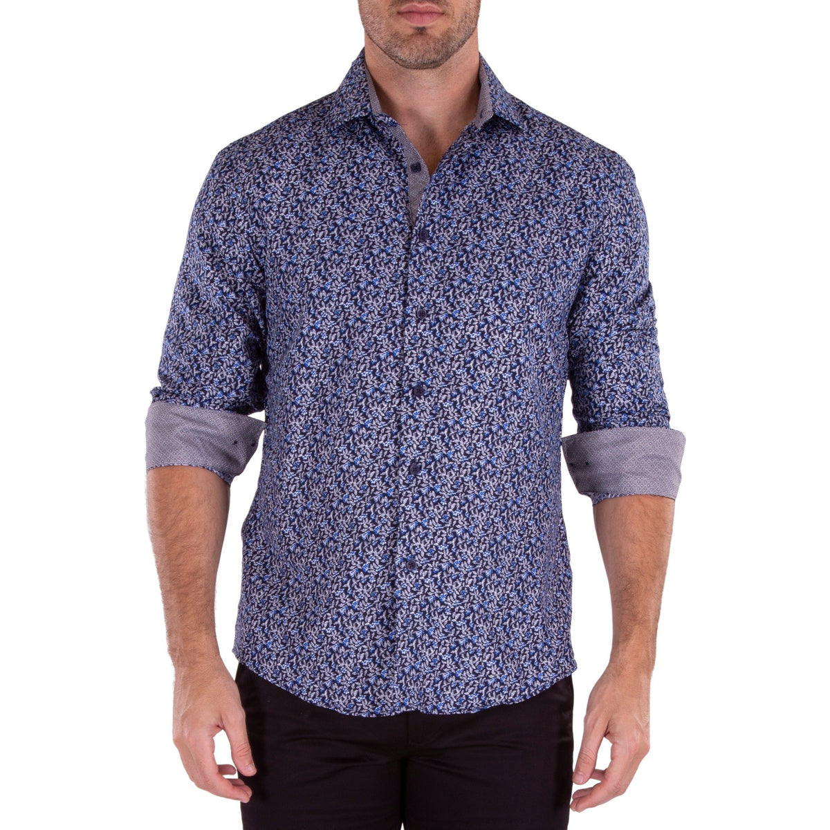 222312 - Navy Long Sleeve Shirt – NEO NYC, INC.