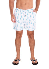 223110 - White Tropical Print Shorts