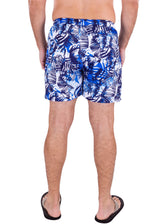 223116 - Blue Tropical Print Shorts