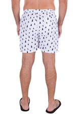 223120 - White Nautical Print Shorts