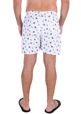 223122 - White Nautical Print Shorts