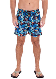 223130 - Black Tropical Print Shorts