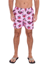 223135 - Pink Tropical Print Shorts