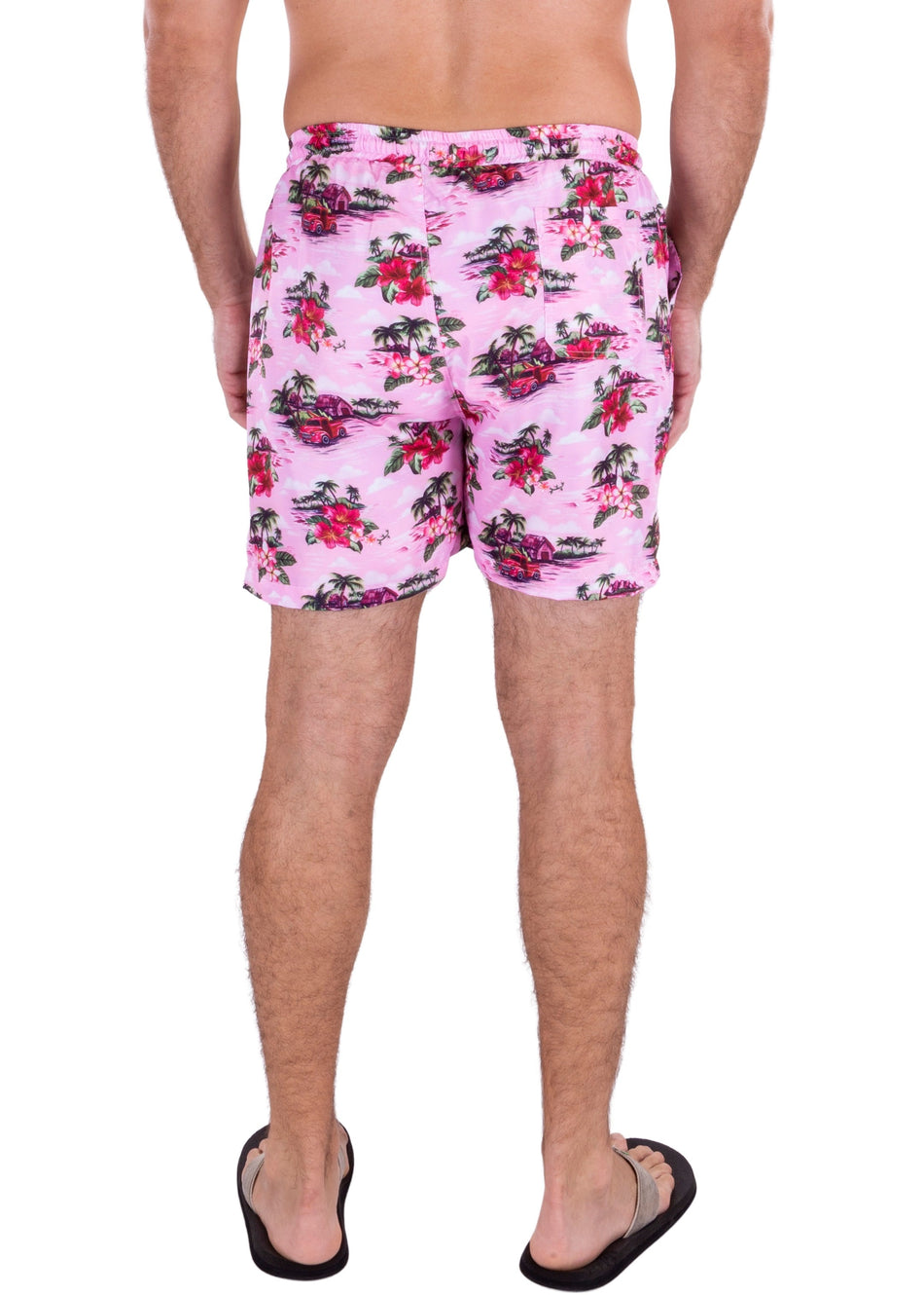 223135 - Pink Tropical Print Shorts