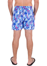 223136 - White Tropical Print Shorts