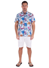 226001 - Blue Cotton Hawaiian Shirt