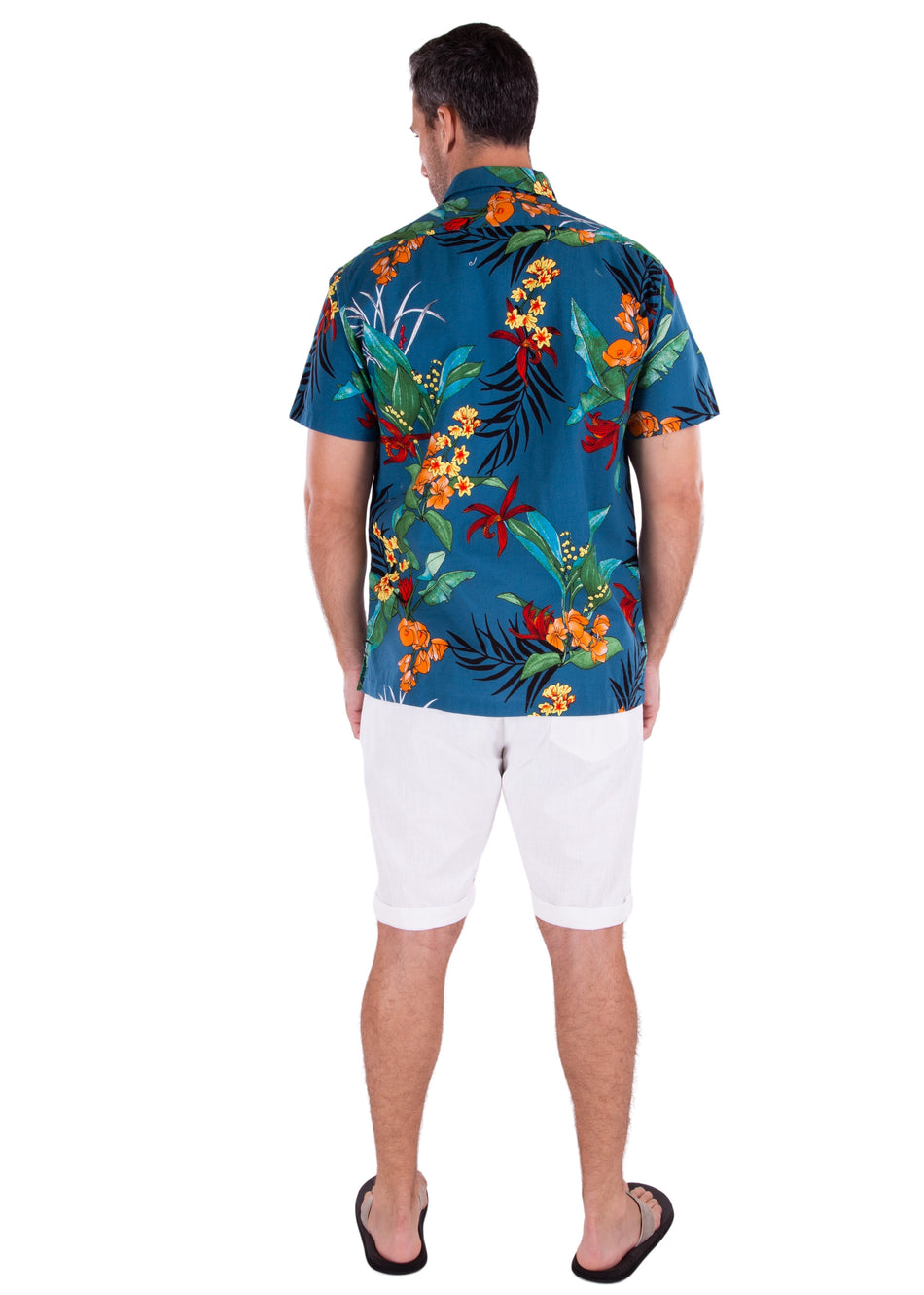 226003 - Blue Cotton Hawaiian Shirt