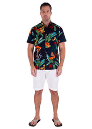 226003 - Navy Cotton Hawaiian Shirt
