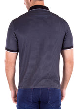 231830 - Black Half Button Polo Shirt