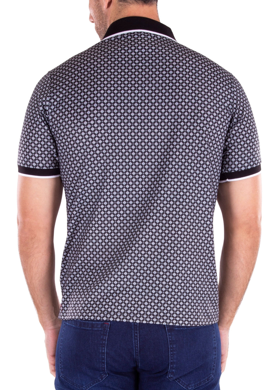 231833 - Black Half Button Polo Shirt